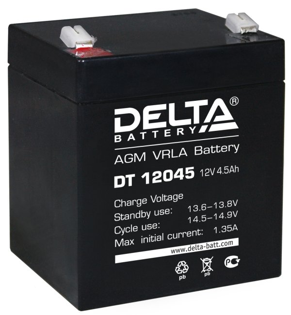 Аккумулятор Delta DT 12045 12v 4,5Ач - фото 1