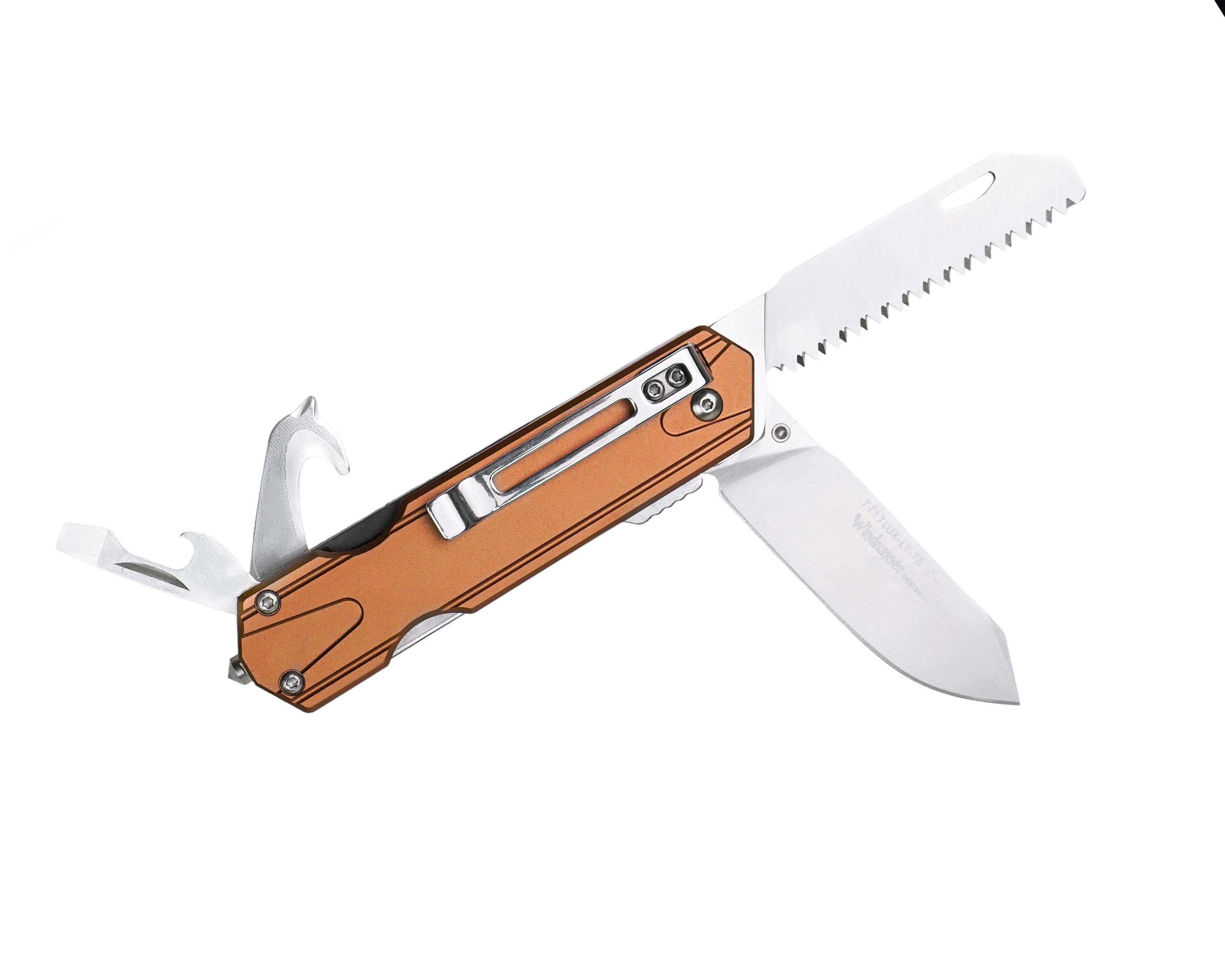 Нож Sanrenmu 7117LUX-LY-T5 складной сталь 12C27 Matte coppery brown