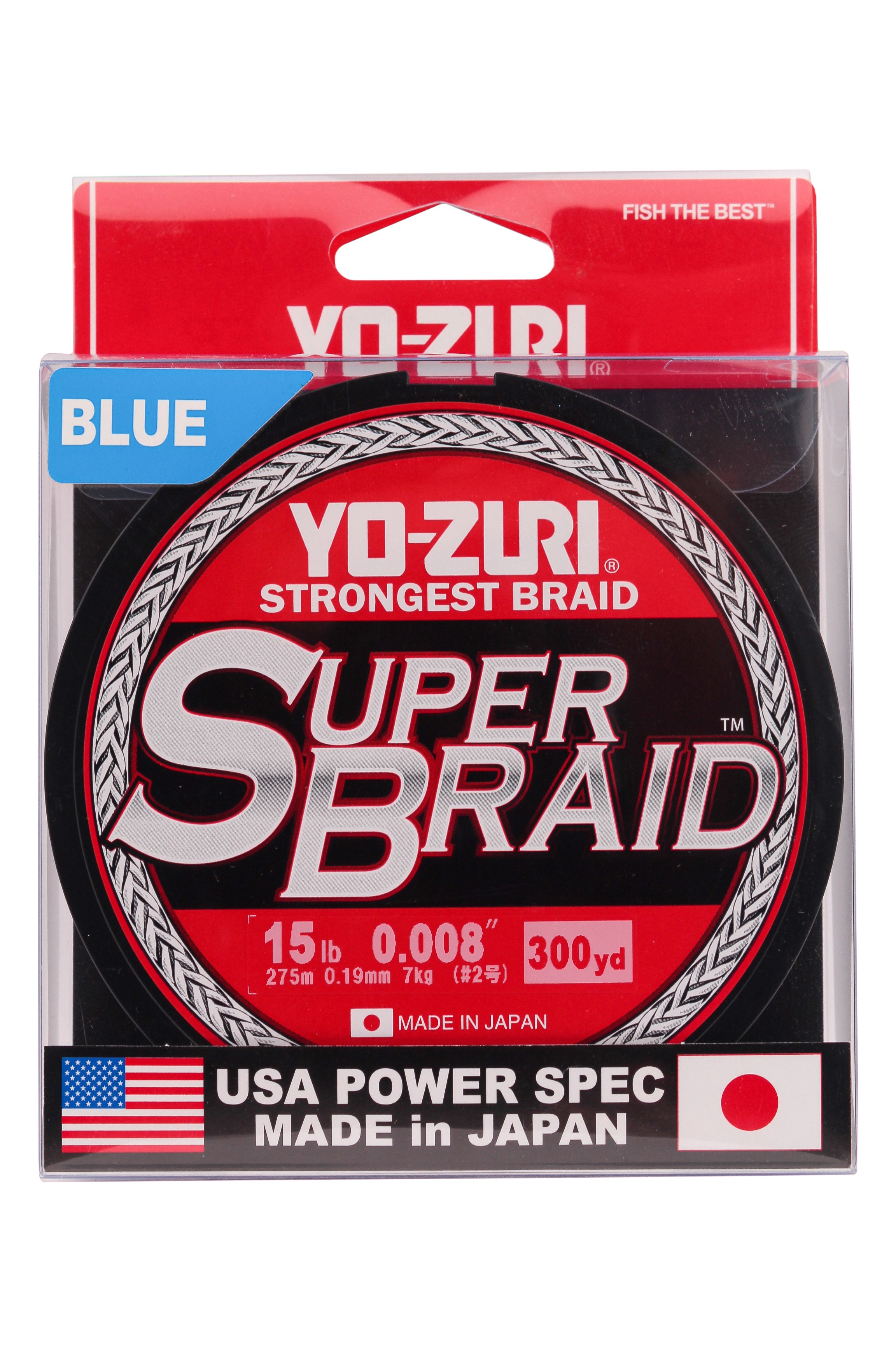 Шнур Yo-Zuri PE Superbraid Blue 300yds 15lbs 0,19мм - фото 1