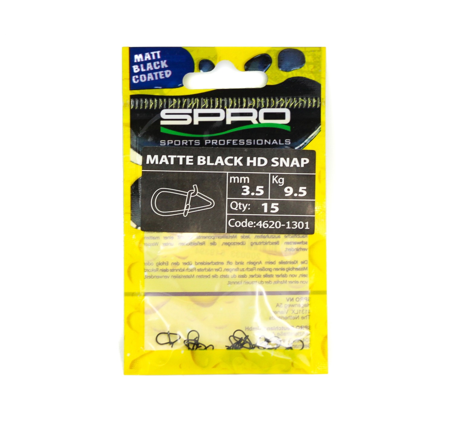 Застежка SPRO Matte black HD 3,5мм 9,5кг - фото 1