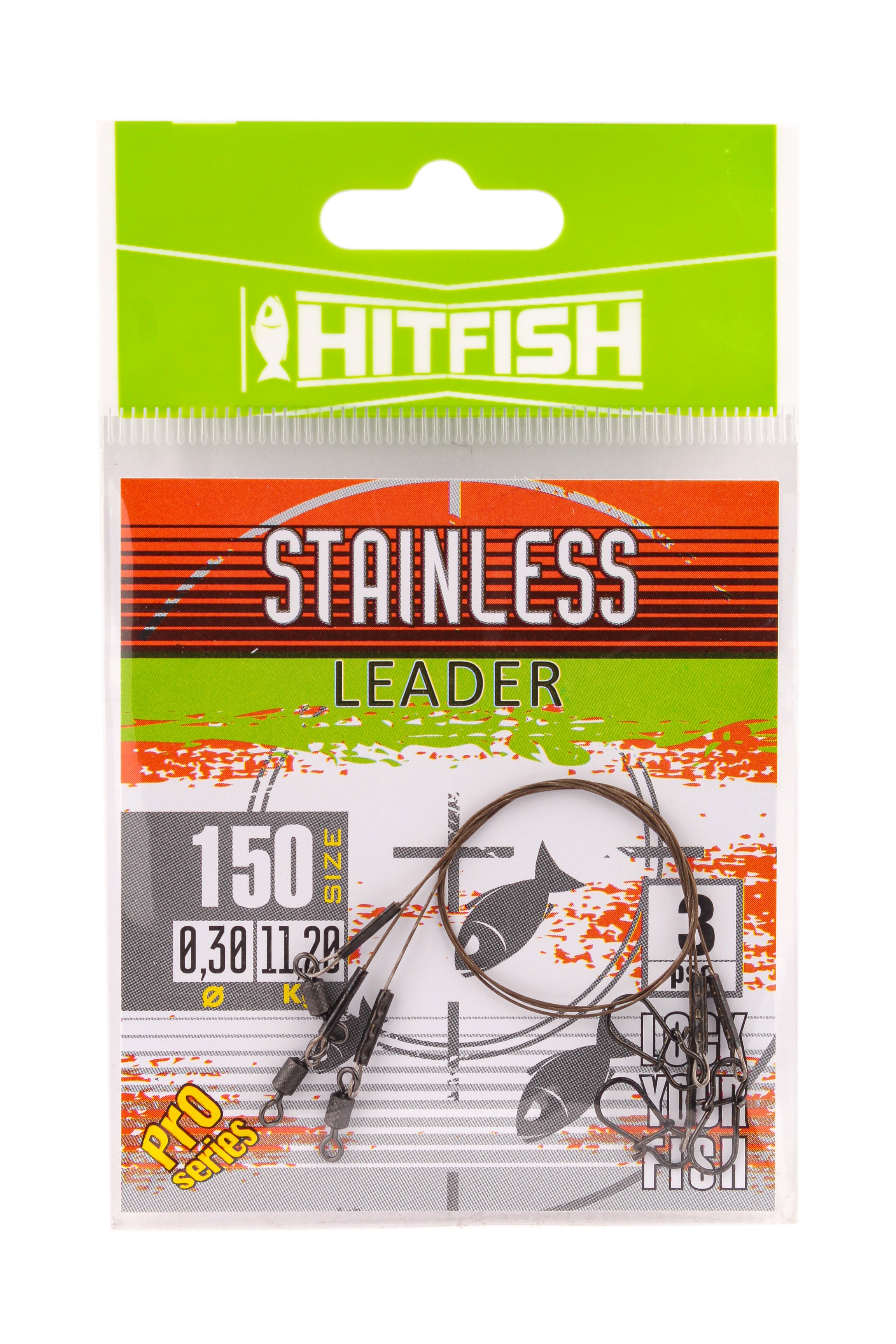 Поводок Hitfish Stainless leader 19 нитей 150мм 11,2кг d 0,30 3шт - фото 1