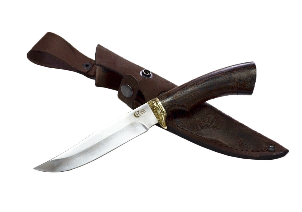 Нож ИП Семин Мангуст кованная сталь 95х18 венге литье - фото 1