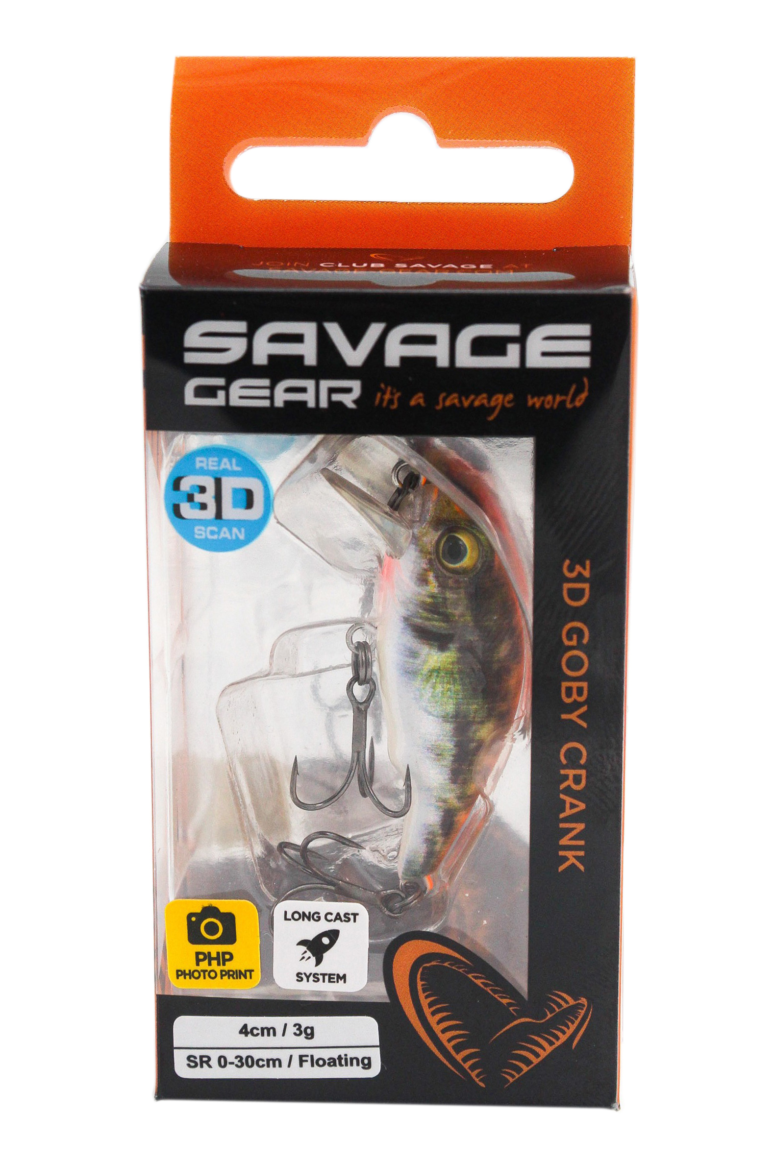Воблер Savage Gear 3D Goby Сrank SR 4см 3гр F uv orange