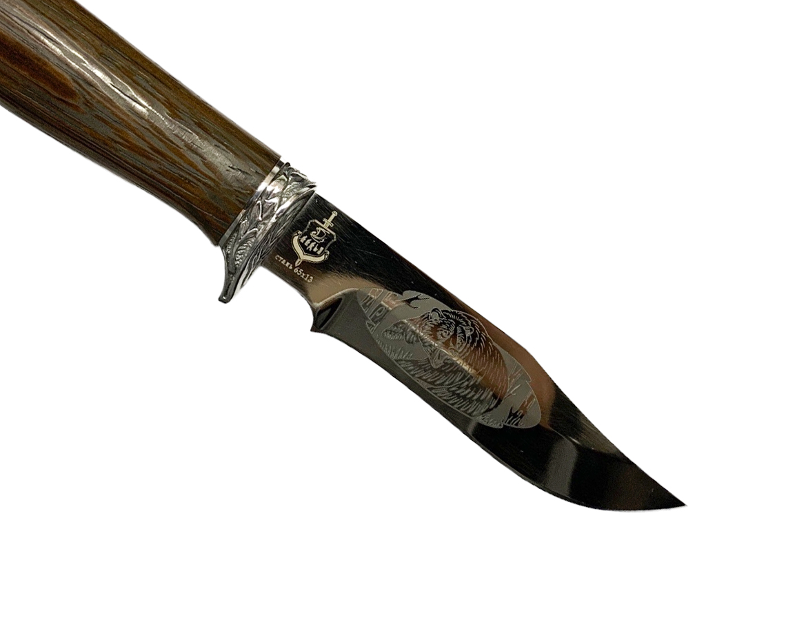 Нож Ладья Грибник НТ-2 Р 65х13 рисунок венге