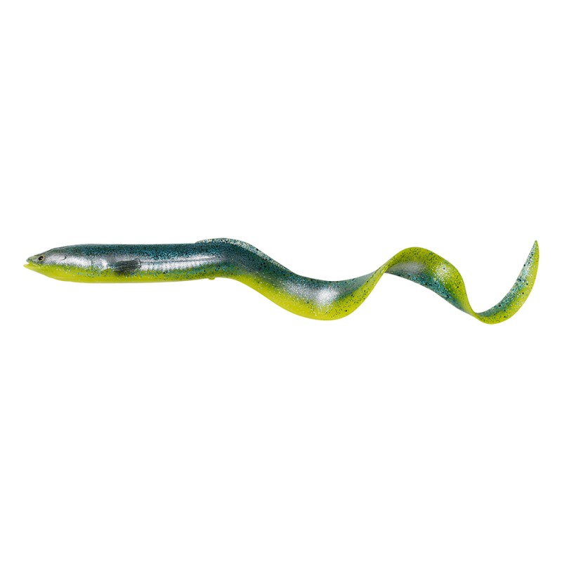Приманка Savage Gear LB Real eel 15см 12гр bulk green yellow 1/30 - фото 1