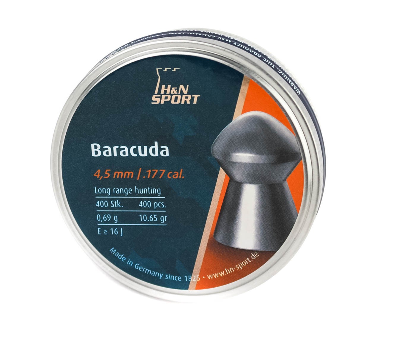 Пульки H&N Baracuda 4,5мм 0,69гр 400шт - фото 1