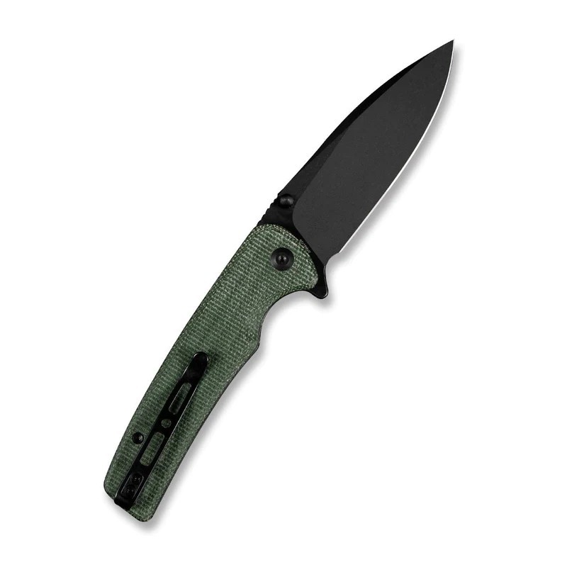 Нож Sencut Sachse Flipper & Button Lock & Thumb Stud Knife Green Micarta Handle 