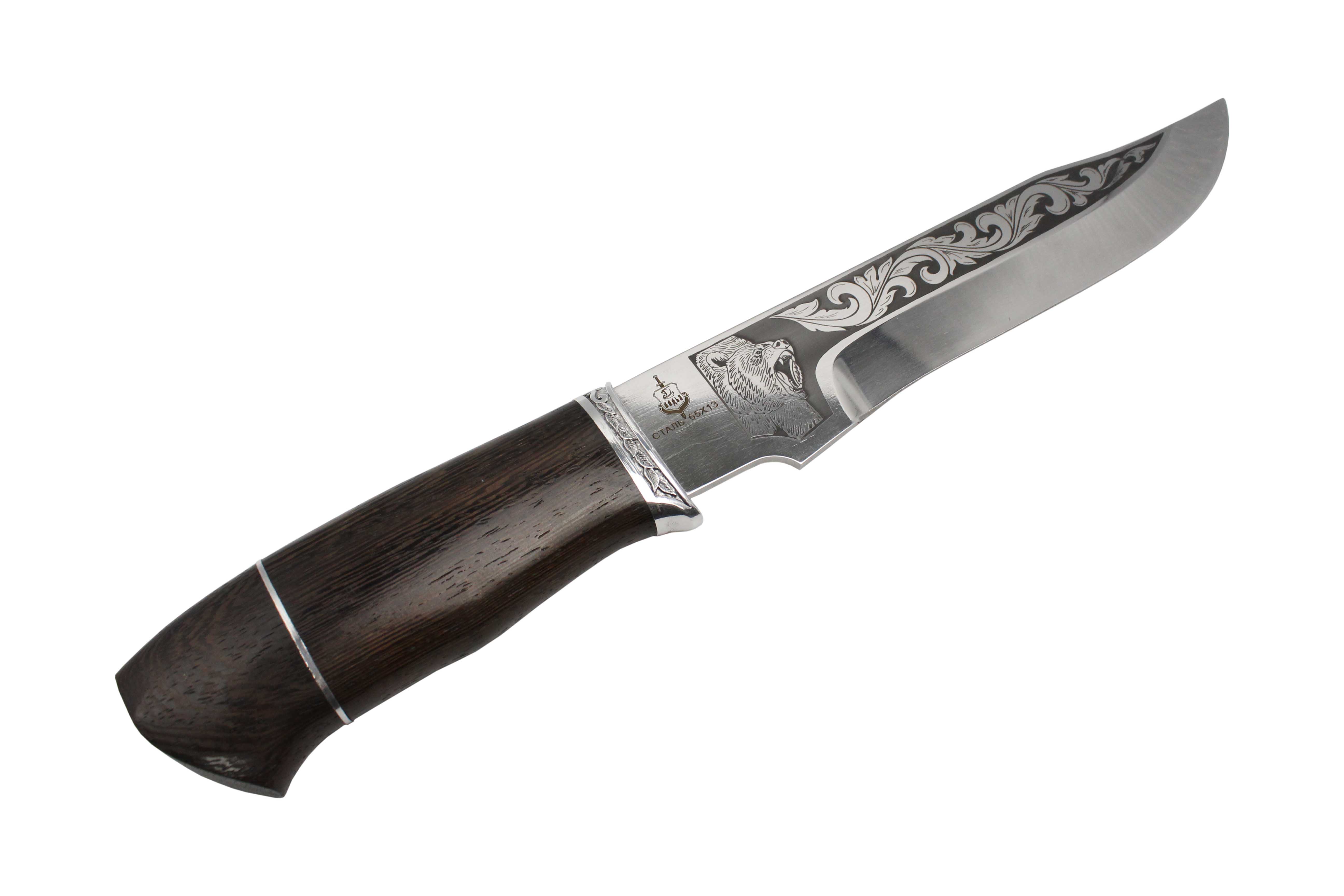 Нож Ладья Ферзь-1 НТ-14 Р 65х13 рисунок венге