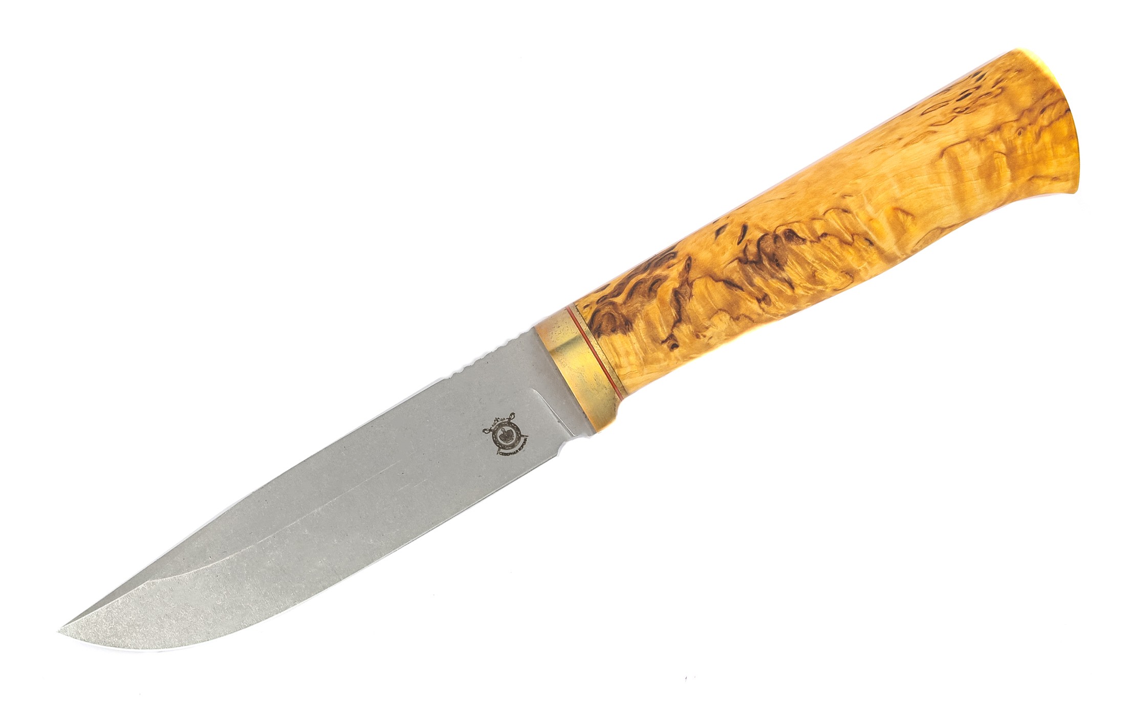 Нож Северная Корона Оцелот нержавеющая сталь карельская береза - фото 1