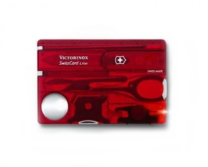Карта Victorinox SwissCard Lite Швейцарская с инструментами красн. - фото 1