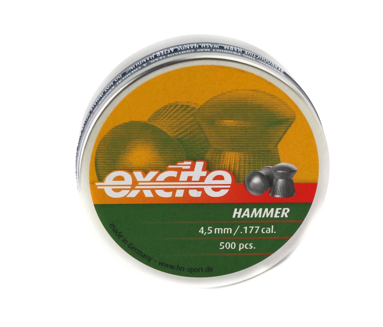 Пульки H&N Excite Hammer 4,5мм 0,51гр 500шт - фото 1