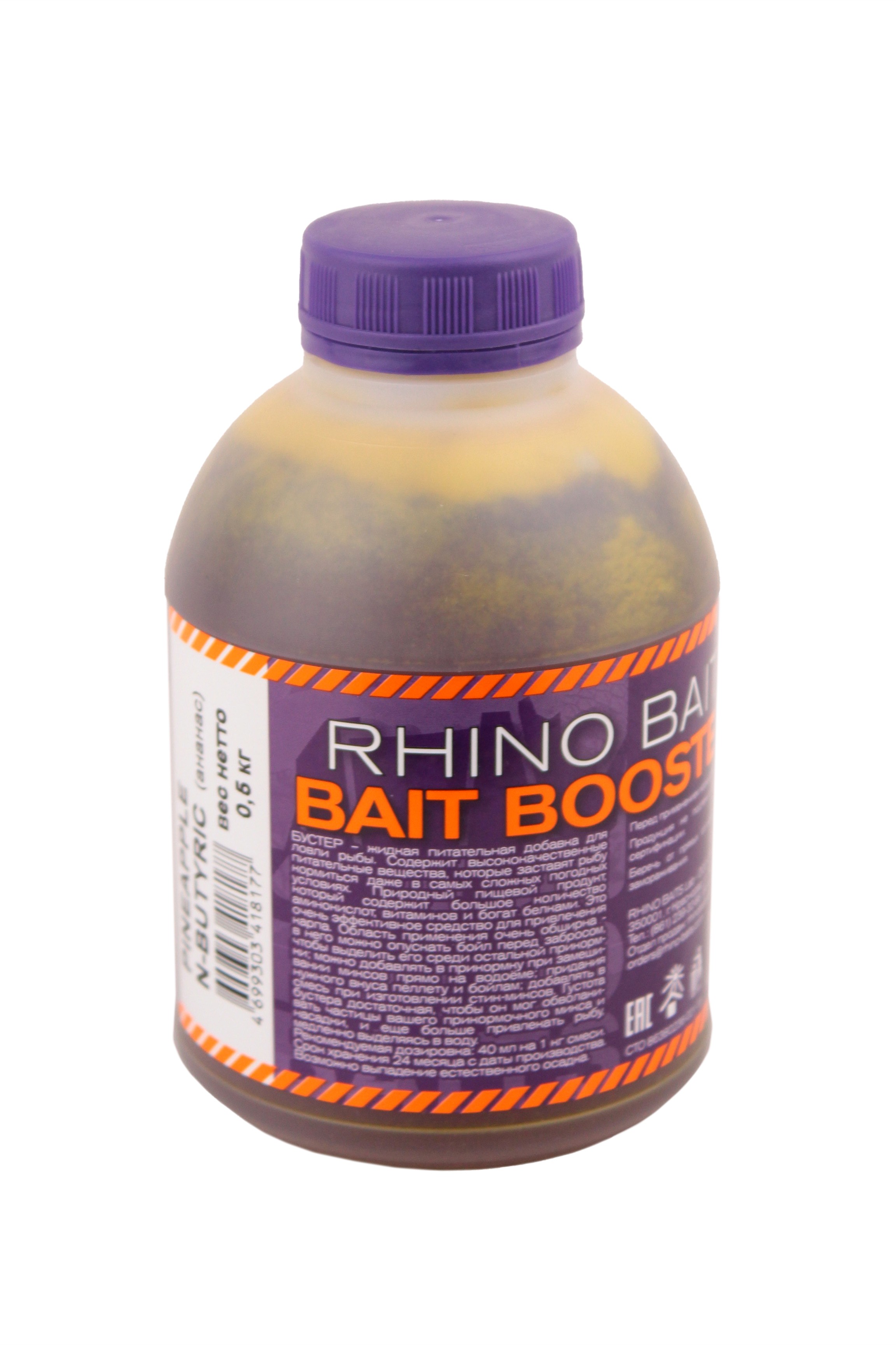 Ликвид Rhino Baits Bait booster food Pineapple N-Butyric ананас 500мл - фото 1