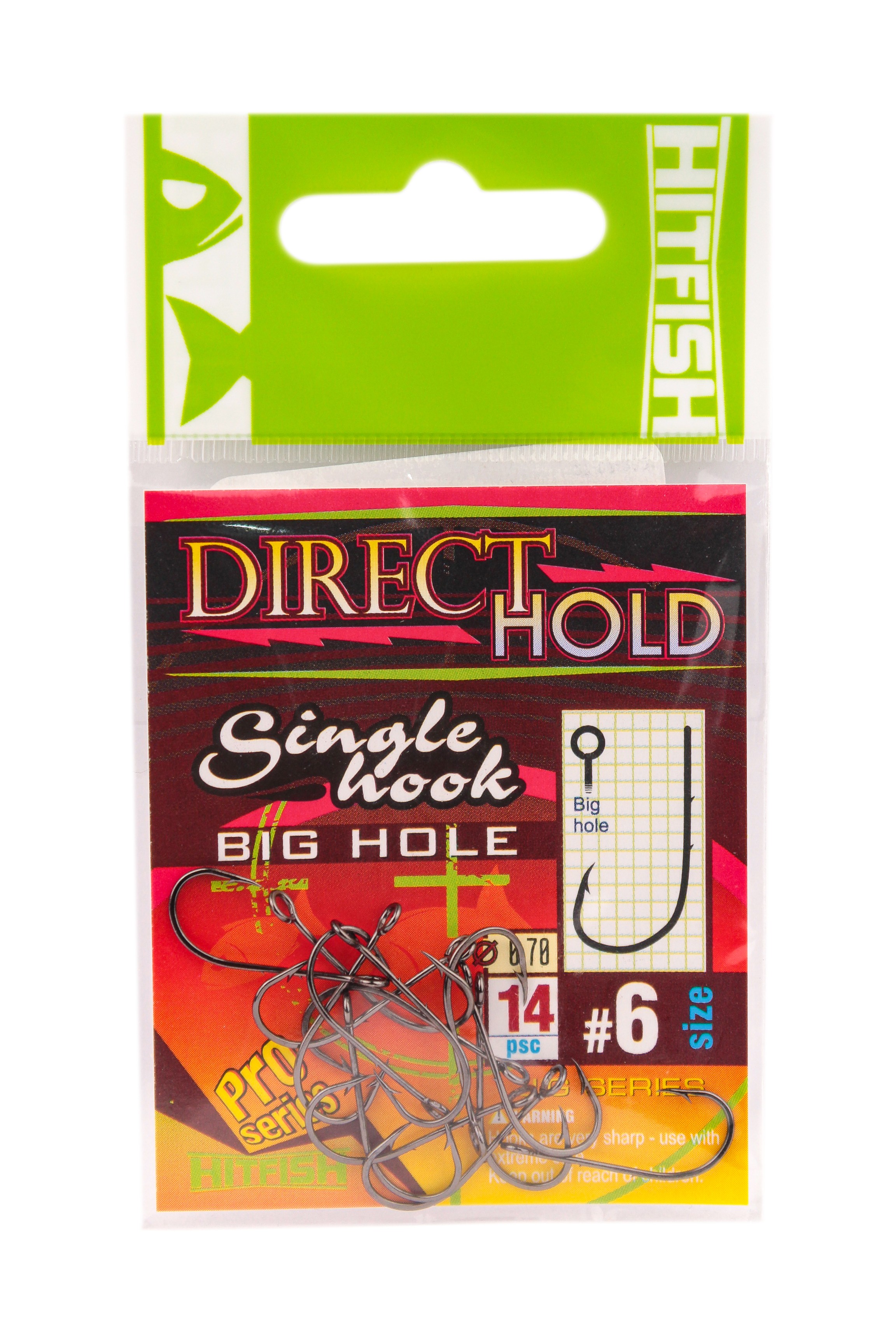 Крючок Hitfish direct hold sindle hook №6 14шт - фото 1