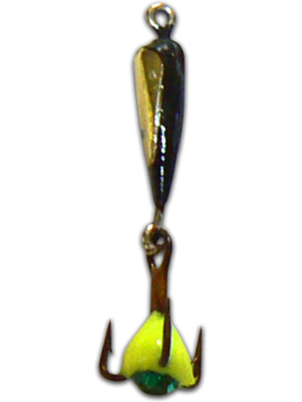 Мормышка Grifon Дьявол со стразом золотая коронка вольфрам 4мм - фото 1