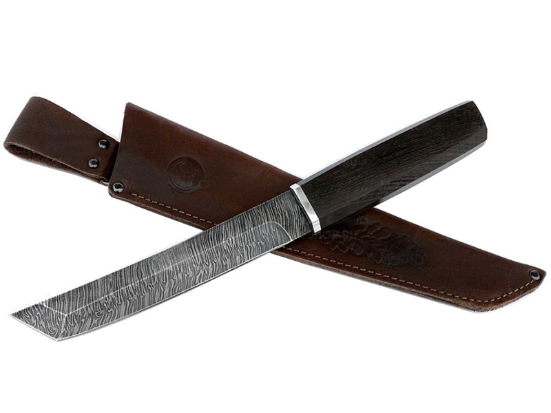Нож ИП Семин Танто дамасская сталь венге