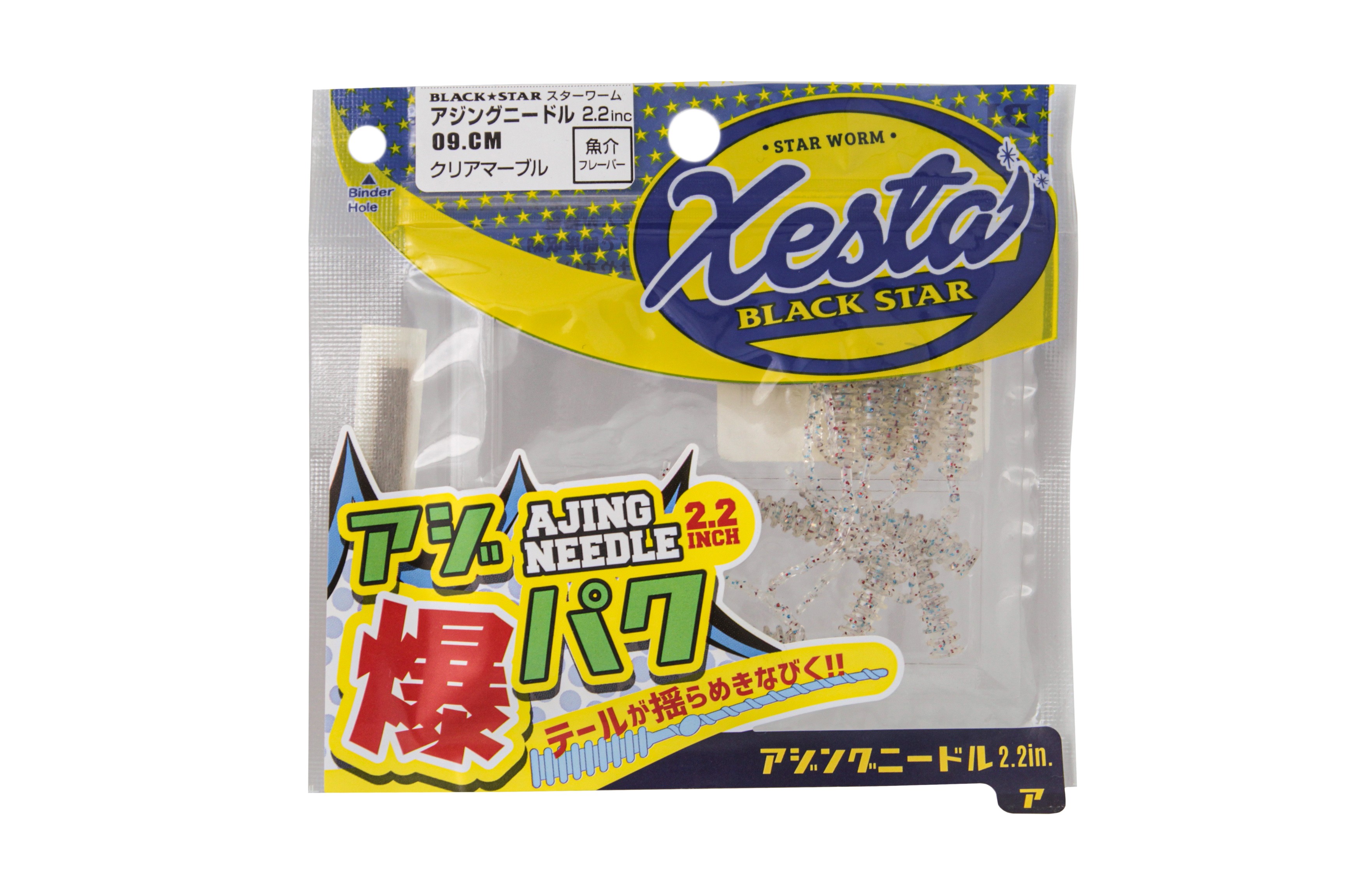 Приманка Xesta Black star worm ajing needle 2,2&quot; 09.cm - фото 1