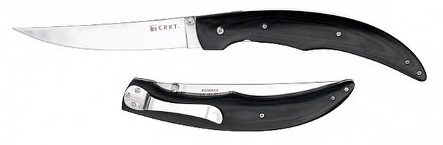 Нож Kommer скл.фикс,ст.5Cr13MoV, 55-57 HRC, рук.черн.,клип. - фото 1