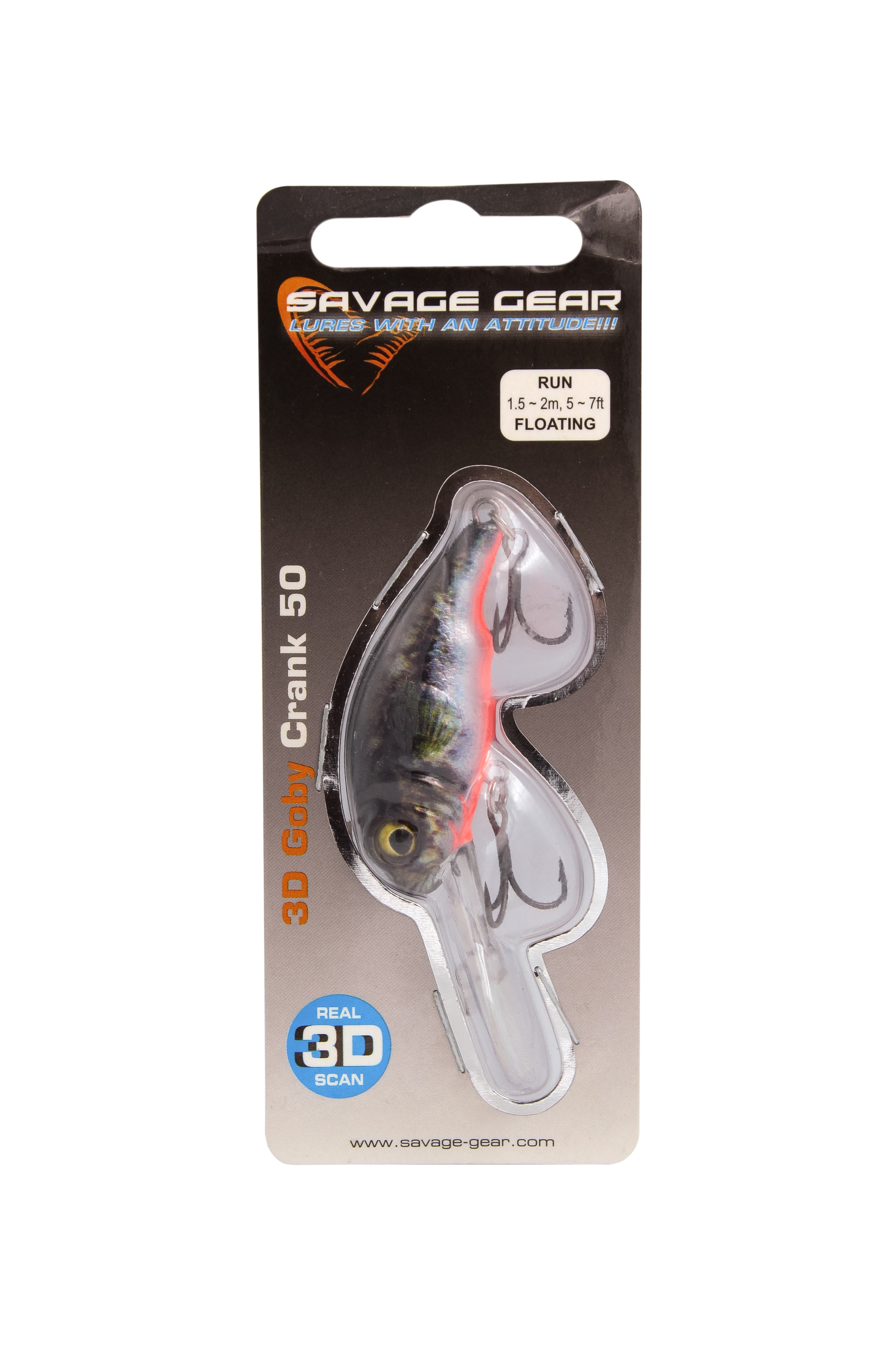 Воблер Savage Gear 3D Goby Crank 50 7гр F 02-UV red&black - фото 1