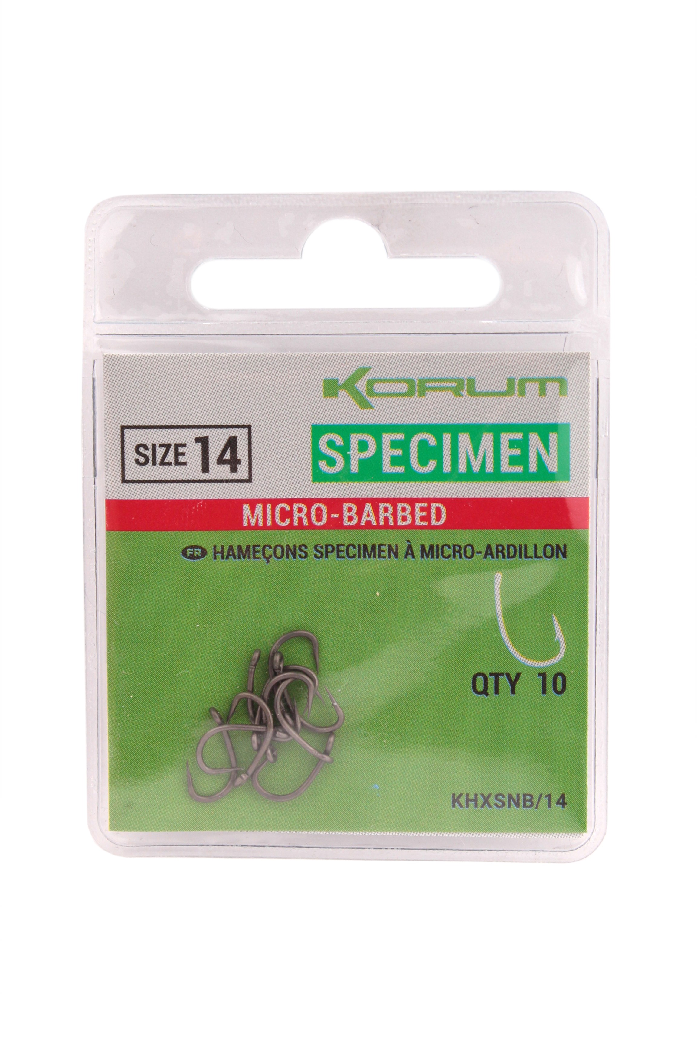 Крючки Korum Xpert Specimen Micro Barbed Hooks №14 - фото 1