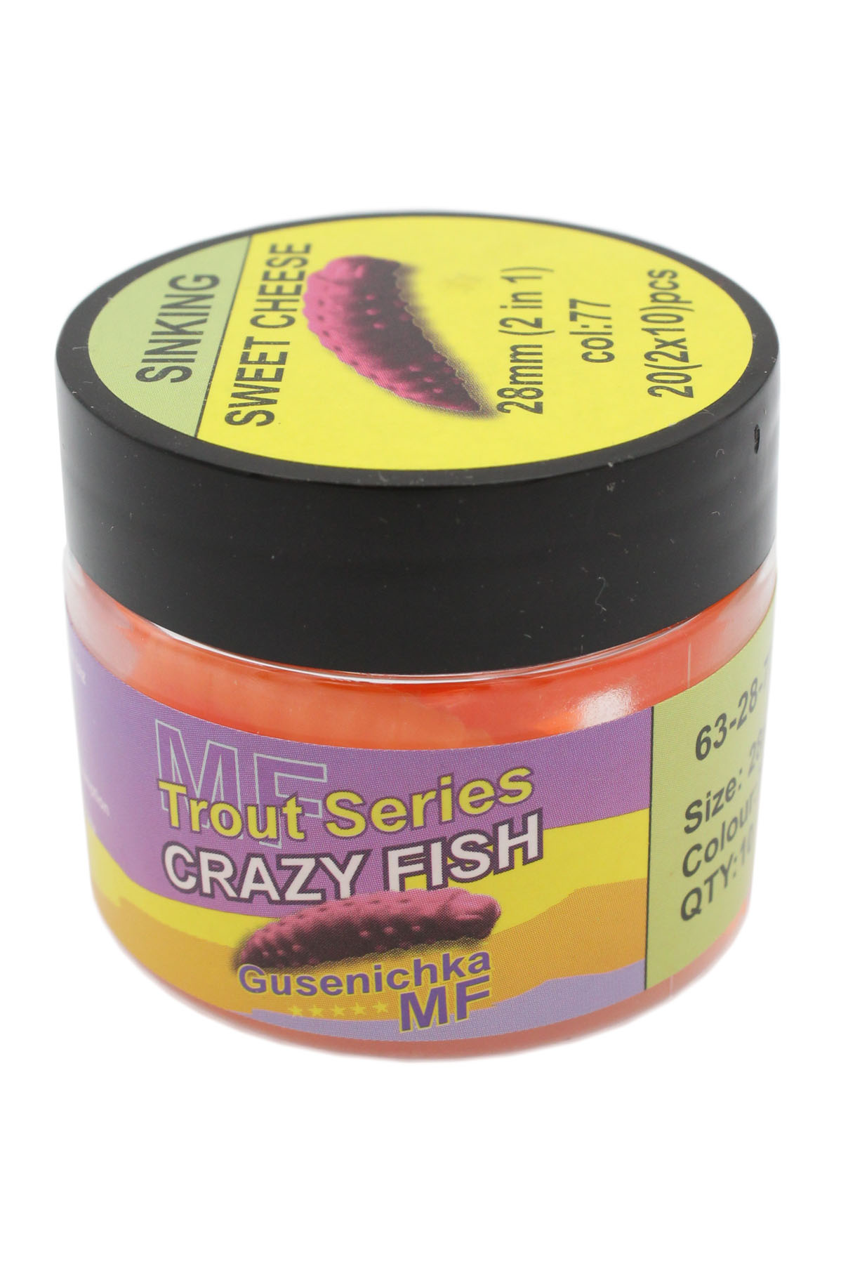 Приманка Crazy Fish MF H-worm 1,1&quot; 63-28-77-9 20шт. - фото 1