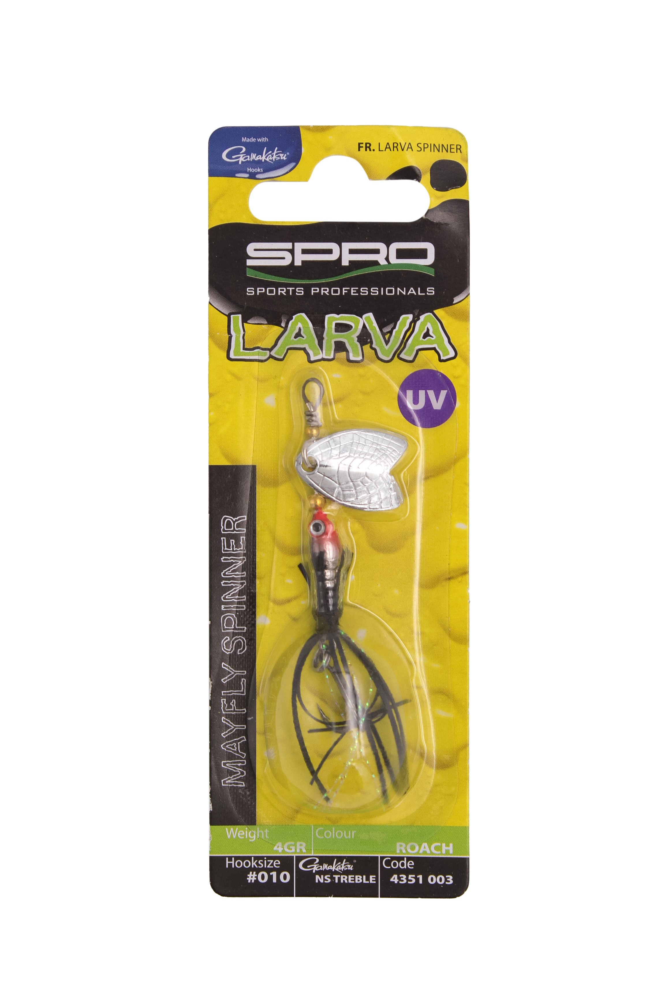 Блесна SPRO Larva Mayfly Spinner 5см 4гр roach - фото 1
