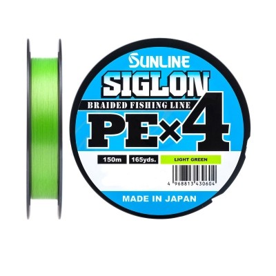 Шнур Sunline Siglon PEх4 light green 150м 0,3 5lb