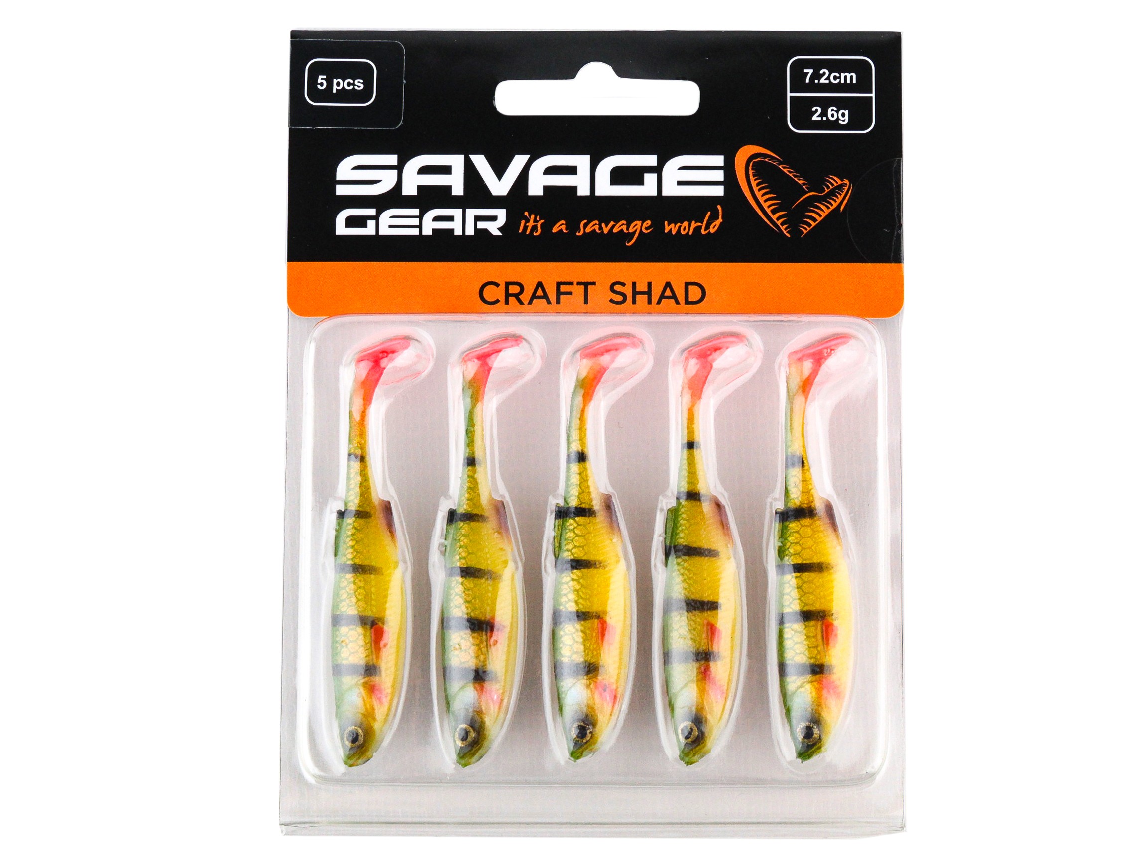 Приманка Savage Gear Craft shad 7,2см 2,6гр perch уп.5шт - фото 1
