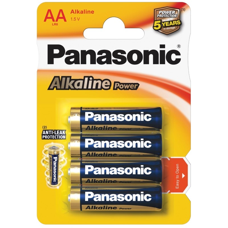 Батарейка Panasonic Alkaline LR6 AA 1.5B уп.4шт - фото 1