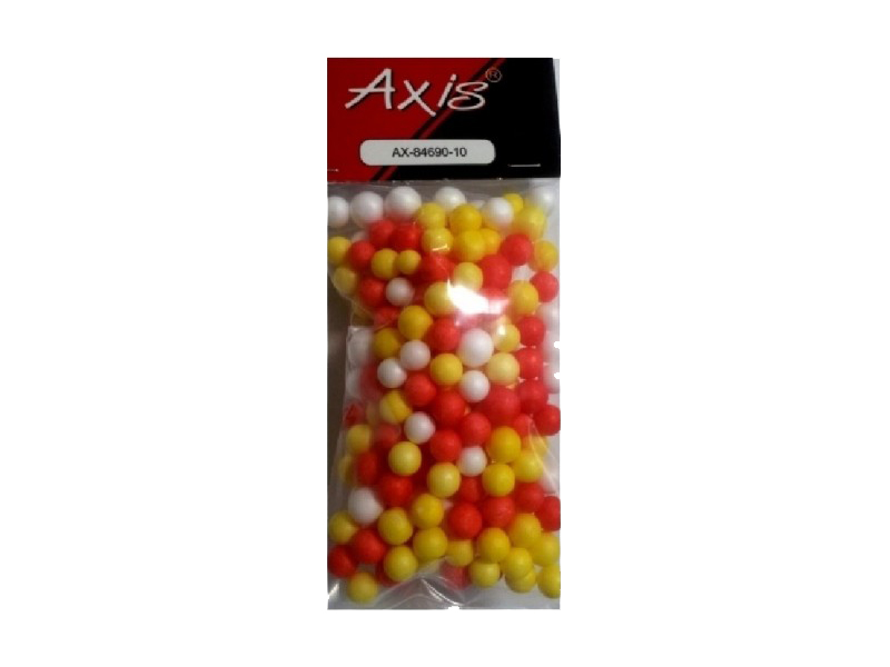 Набор Axis пенопластовых шариков белый красный желтый 200шт - фото 1
