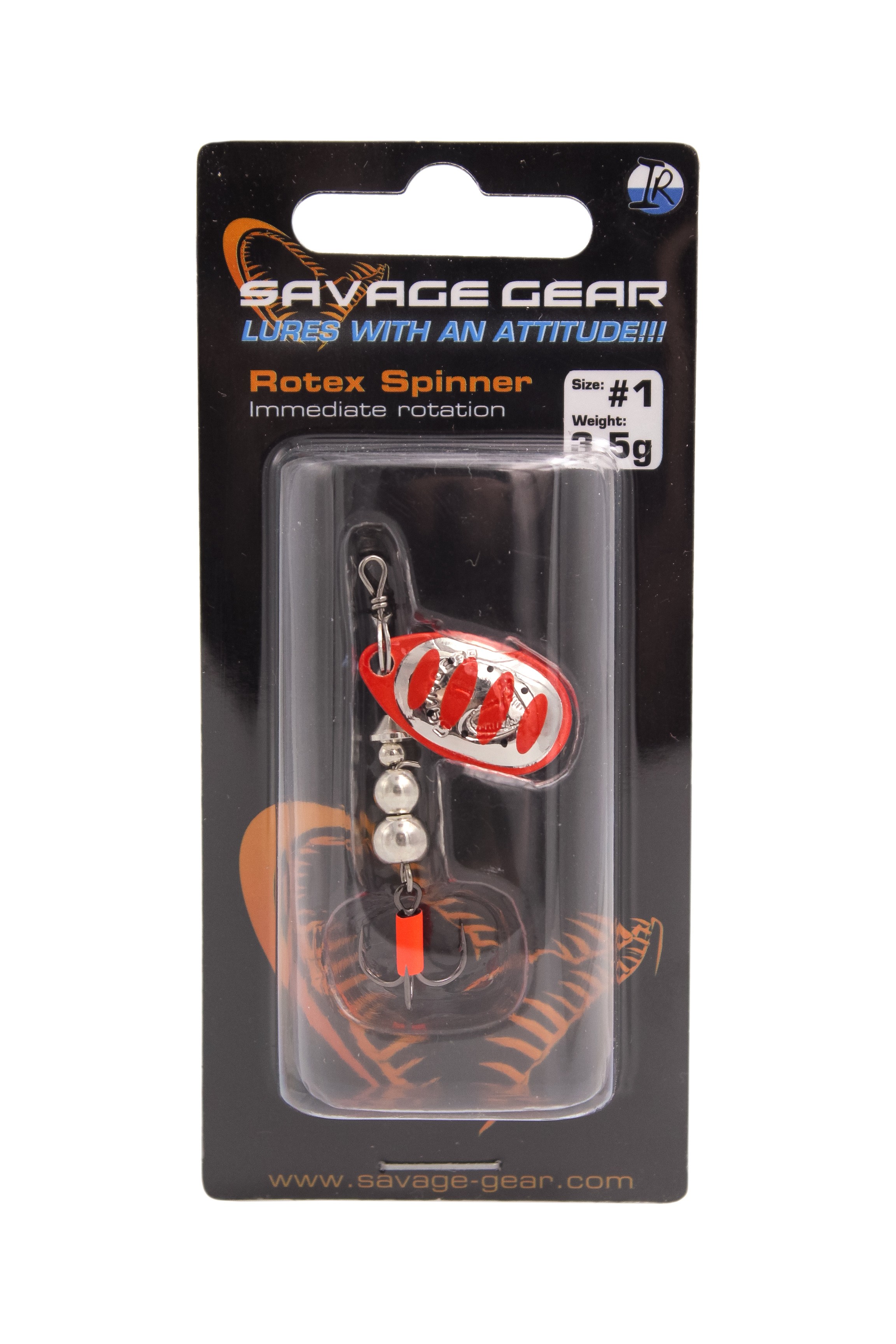 Блесна Savage Gear Rotex Spinner №1 3,5гр 04-Fluo Orange Silver
