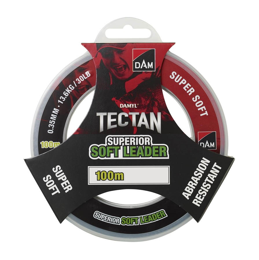 Леска DAM Tectan Superior Soft Leader 100м 0,60мм 27,2кг 60lb Green Transp - фото 1