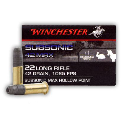 Патрон 22 LR Winchester Subsonic max hollow point 2,72г (50шт) - фото 1