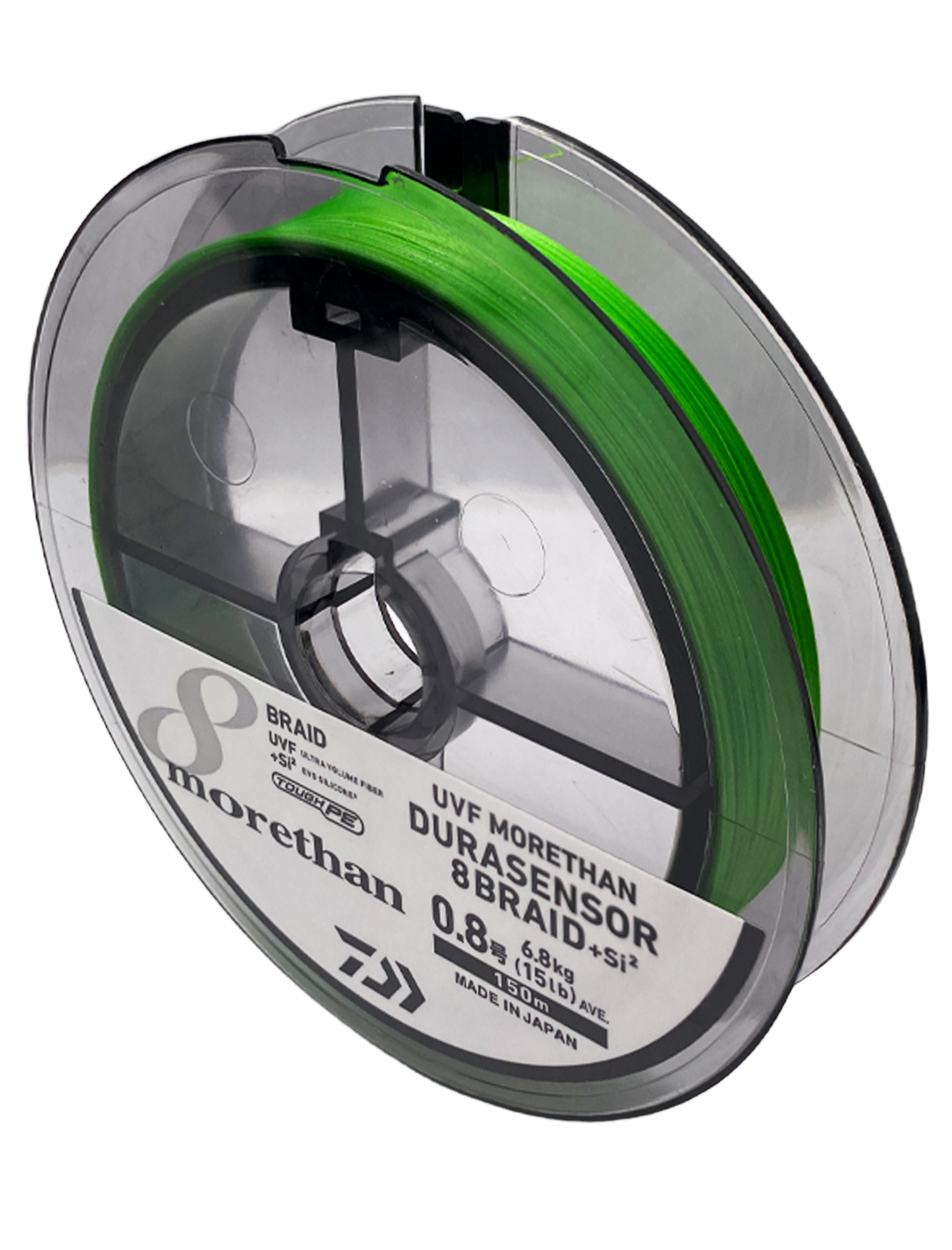 Шнур Daiwa UVF Morethan Dura sensor X8BRAID +SI2 PE 0,8-150м Lime Green - фото 1