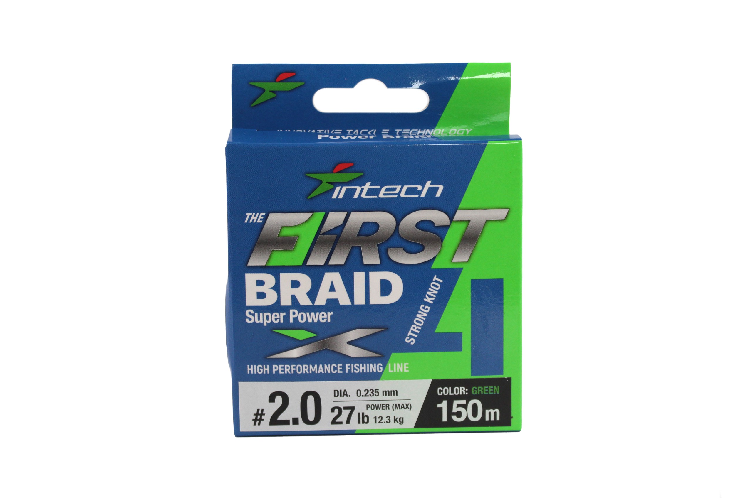 Шнур Intech First Braid X4 150м 2,0/0,235мм green - фото 1