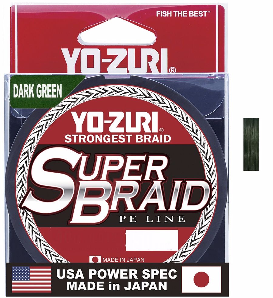 Шнур Yo-Zuri PE Superbraid Dark Green 150yds 40lbs 0,32мм - фото 1
