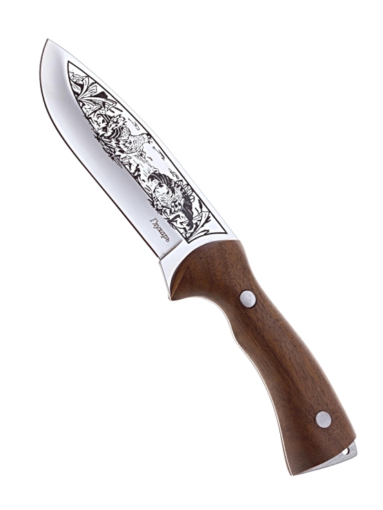 Нож Кизляр Глухарь туристический рукоять кавказский орех - фото 1