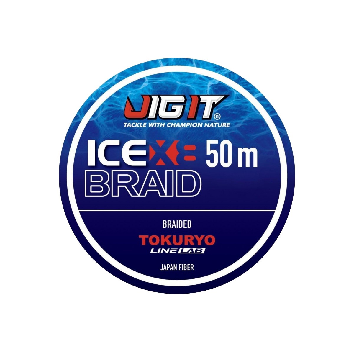 Шнур Jig It x Tokuryo ice braid X8 PE 1,0 50м blue - фото 1