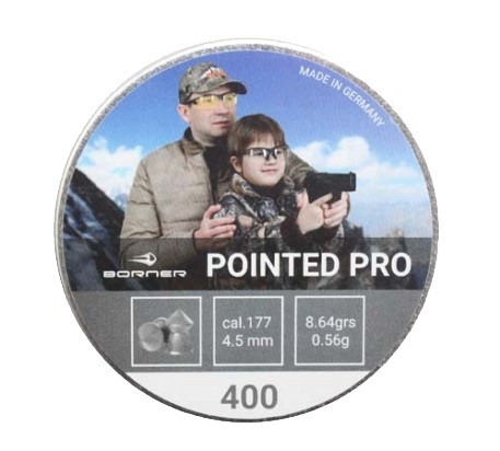 Пульки Borner Pointed Pro 4,5мм 0.56г 400 шт - фото 1