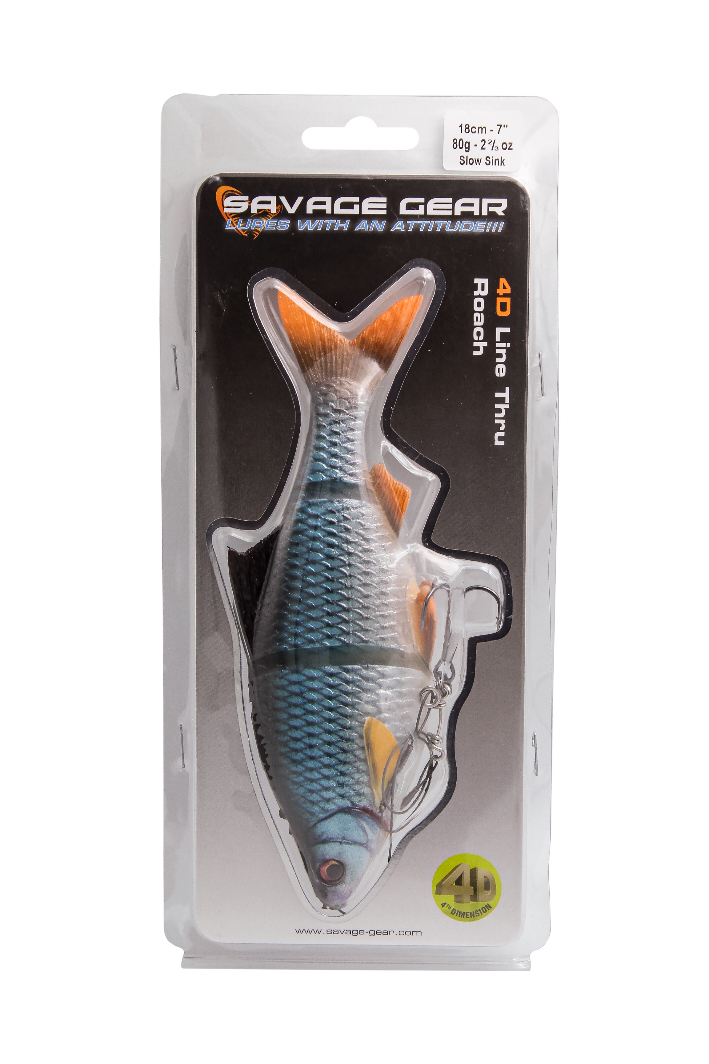 Приманка Savage Gear 4D Line thru roach 18см 80гр slow sink roach - фото 1