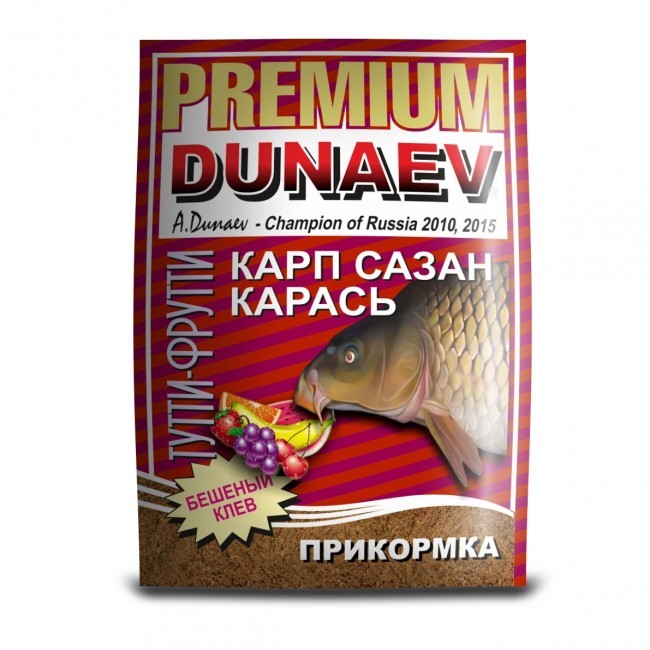 Прикормка Dunaev-Premium 1кг карп-сазан тутти-фрутти
