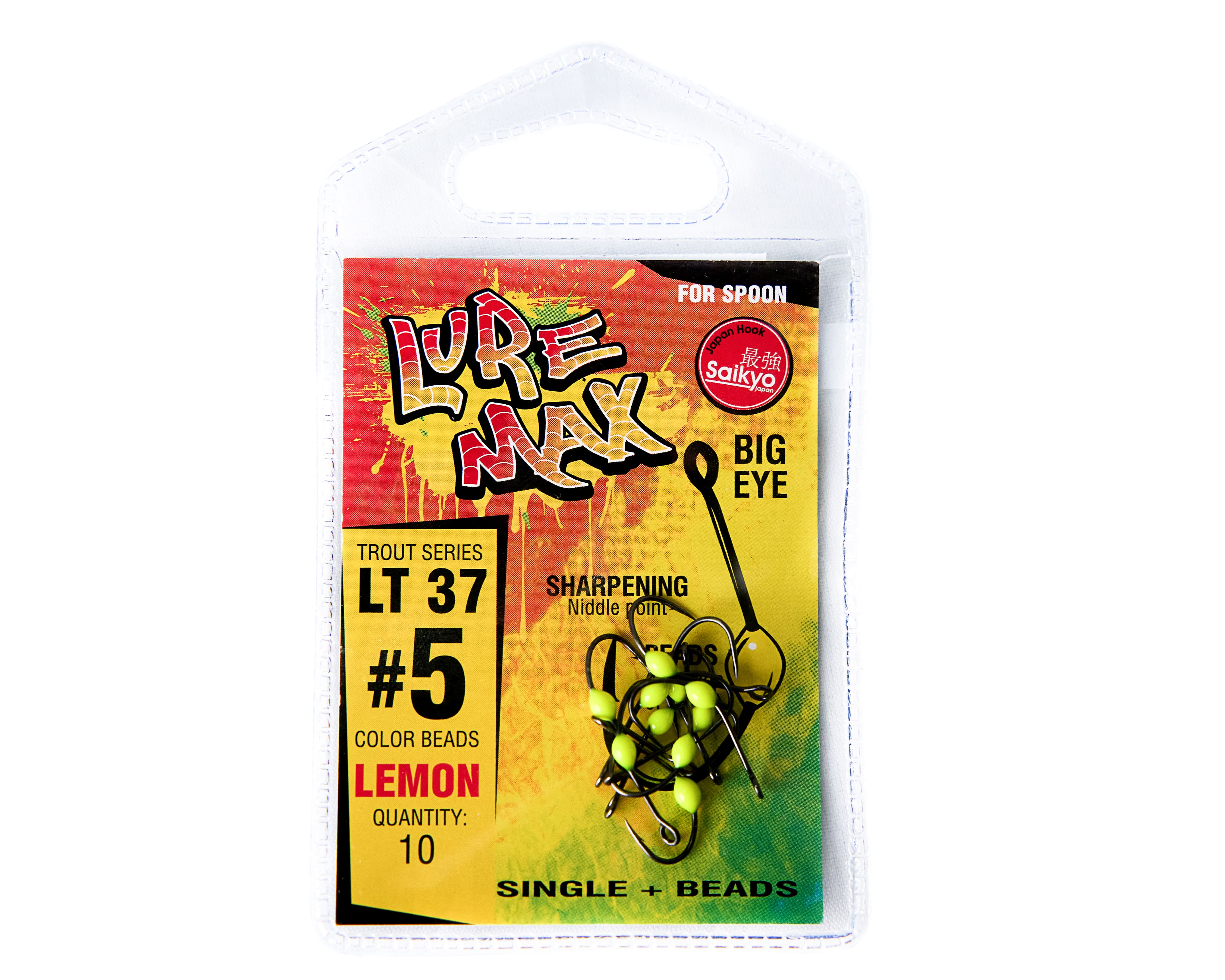 Крючки LureMax Trout LT37 №5 Lemon 10шт - фото 1