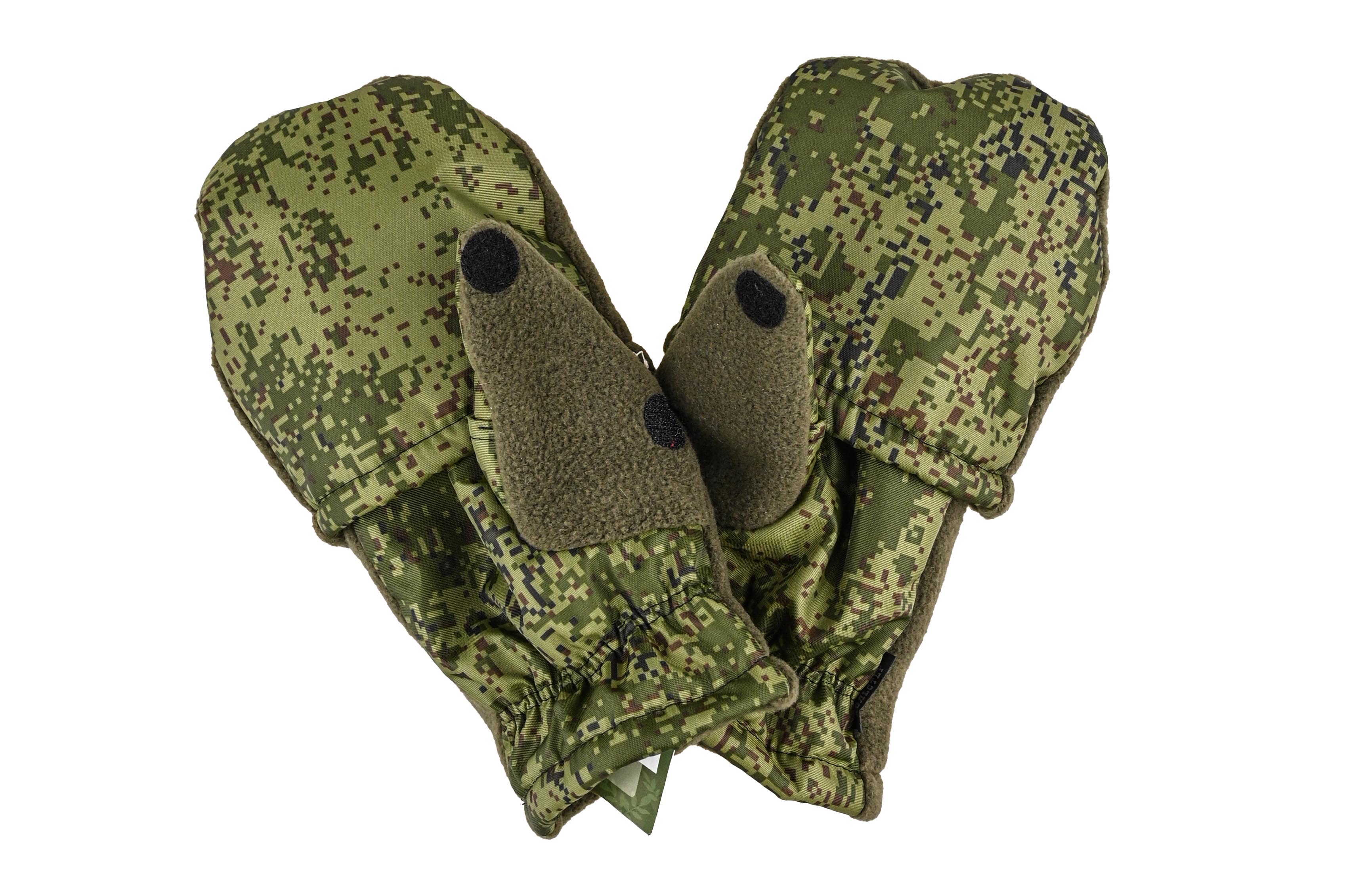 Перчатки Хольстер охотника-рыбака утепленные зеленые