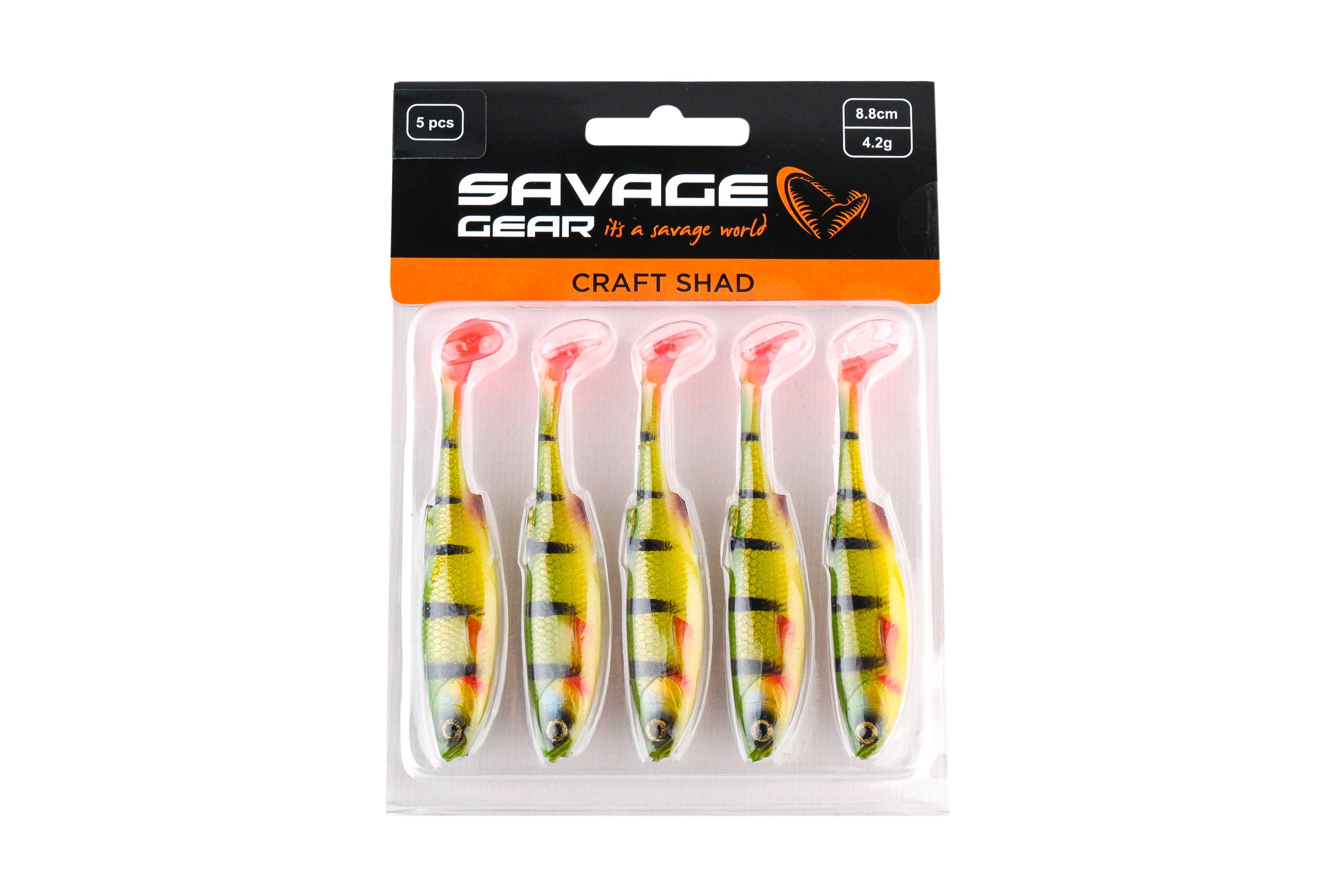 Приманка Savage Gear Craft shad 8,8см 4,2гр perch уп.5шт - фото 1