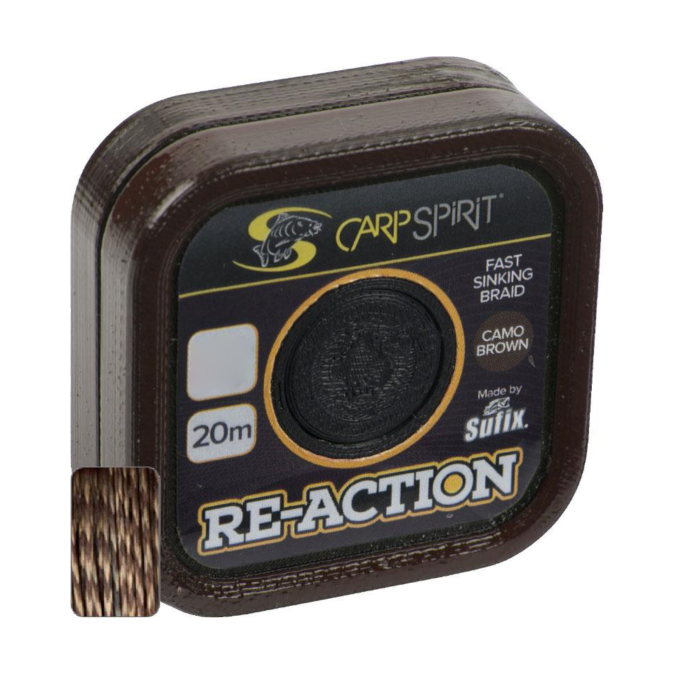 Поводковый материал Carp Spirit Re-Action 20м 25lb 11,4кг коричневый - фото 1