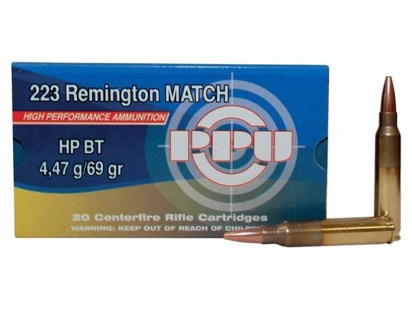 Патрон 223Rem PPU Match HP BT 4,47г - фото 1