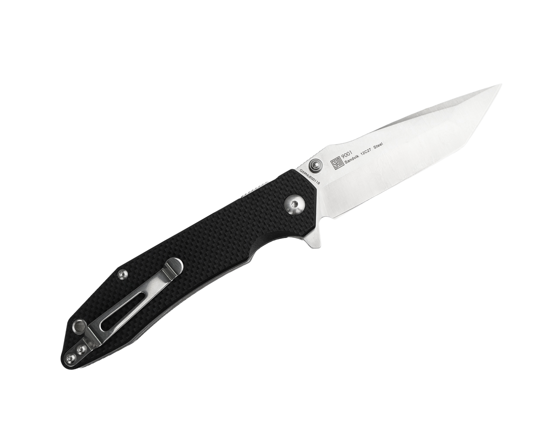 Нож Sanrenmu 9001 складной сталь Sandvik  12C27 рукоять G10