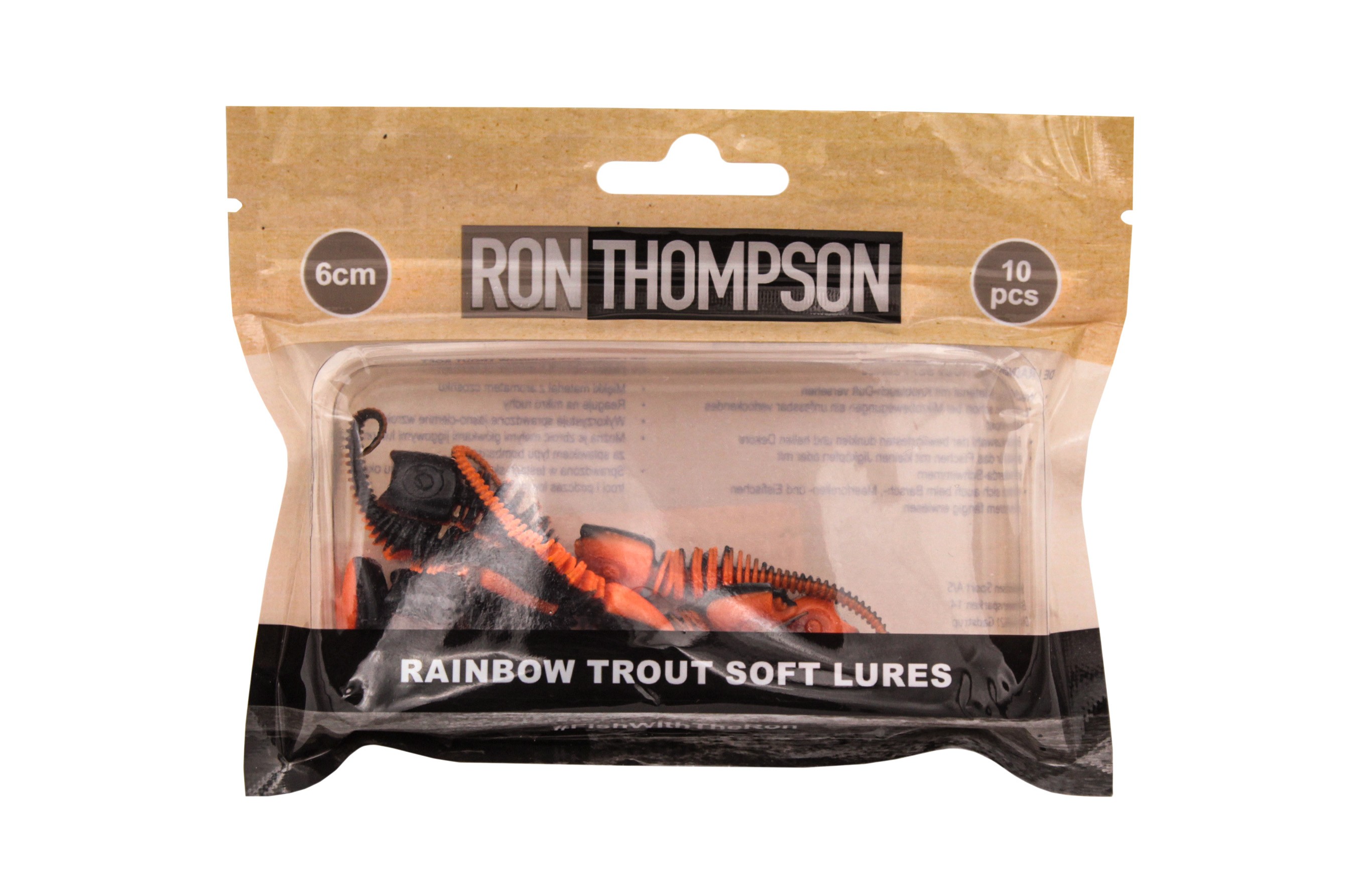 Приманка Ron Thompson Rainbow trout W Galic UV orange/black 10шт - фото 1