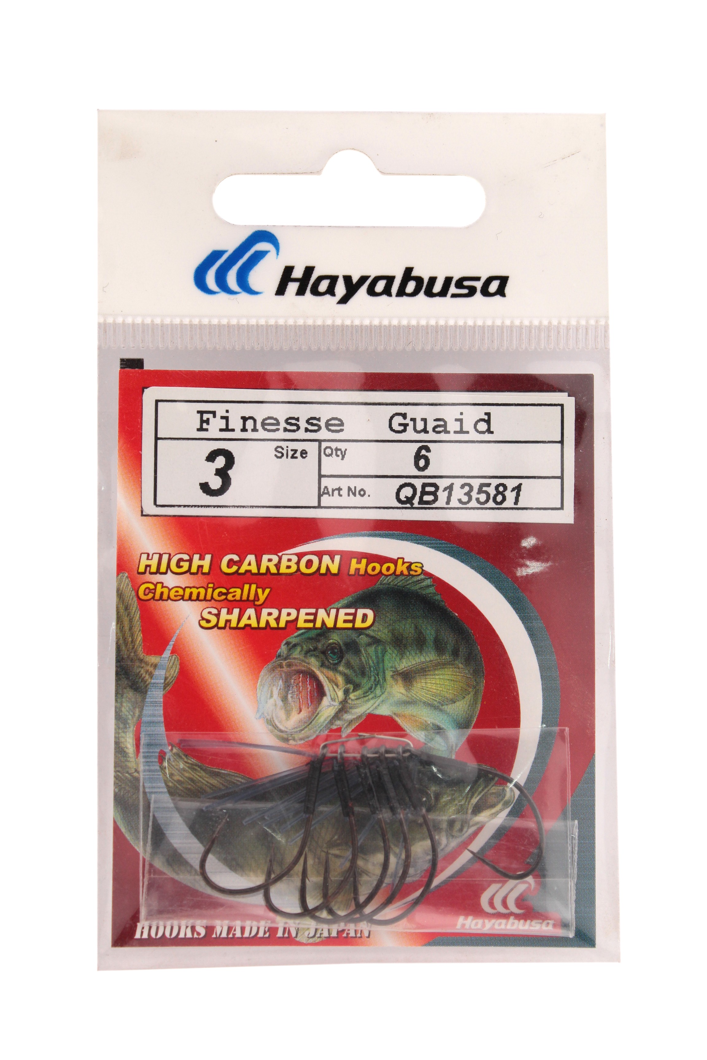 Крючки Hayabusa Finesse guard №3 black matte - фото 1