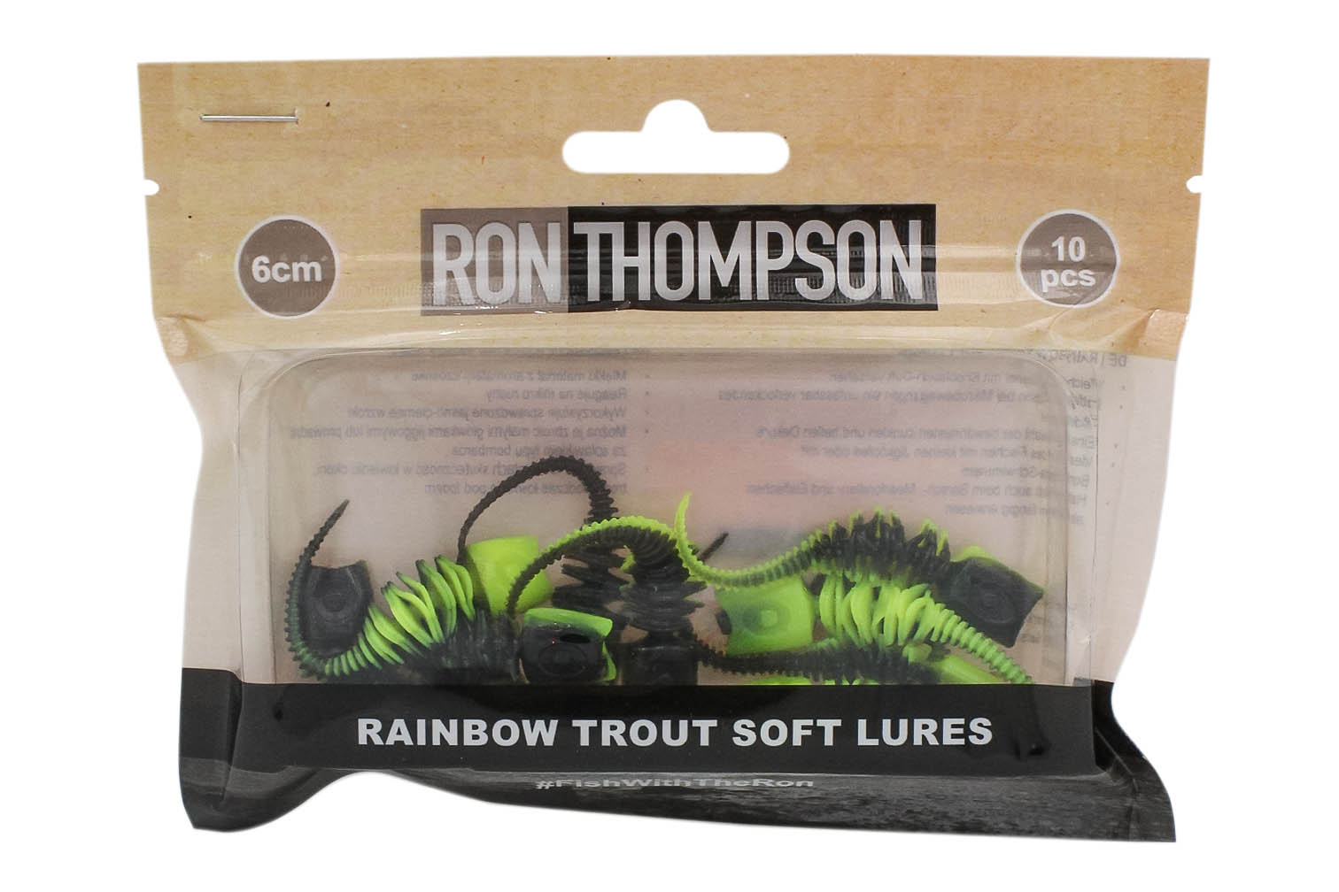 Приманка Ron Thompson Rainbow trout W Galic UV yellow/black 10шт