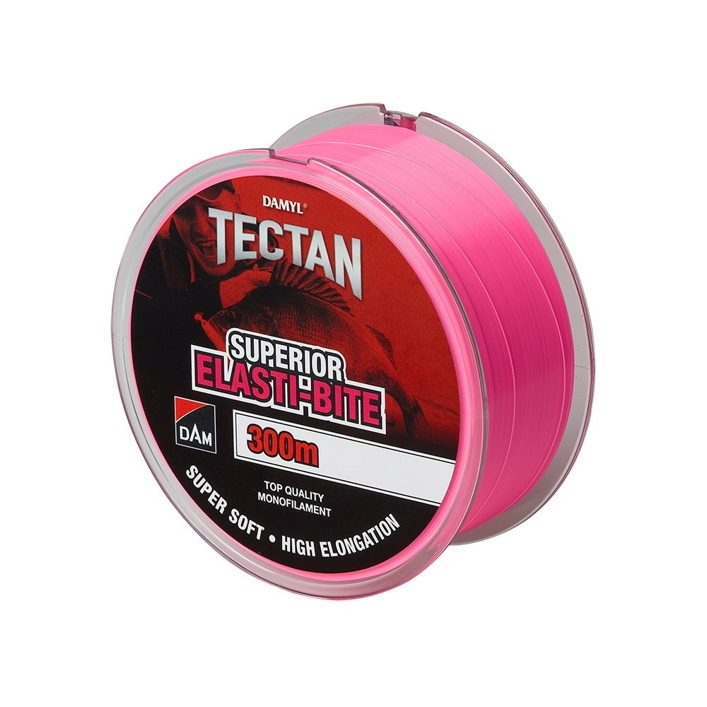 Леска DAM Tectan Superior Elasti-Bite 300м 0.35мм 9кг 20lbs Pink - фото 1